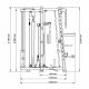 MAXXUS® Multifunkciós fitnesztorony 300 x 204 x 214 cm kék