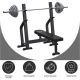 Súlyzós pad olimpiai rúddal és tárcsákkal 130 kg