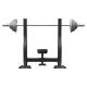 Súlyzós pad olimpiai rúddal és tárcsákkal 130 kg