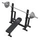 Súlyzós pad olimpiai rúddal és tárcsákkal 130 kg