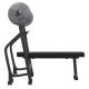 Súlyzós pad olimpiai rúddal és tárcsákkal 130 kg