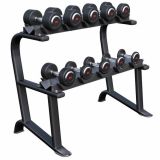 Egykezes állvány gumi súlyzókkal 90 kg-os készlet