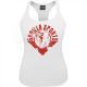Gorilla Sports Női ujjatlan póló fehér/piros L