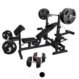 Multifunkcionális súlyzóállomás 100 kg szett fekete/fehér